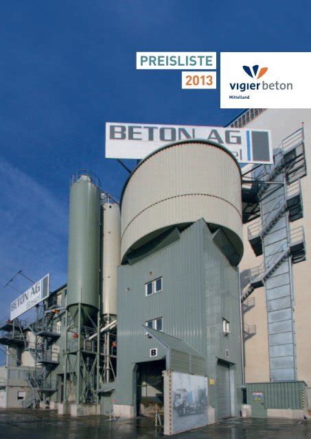 vigier beton preisliste